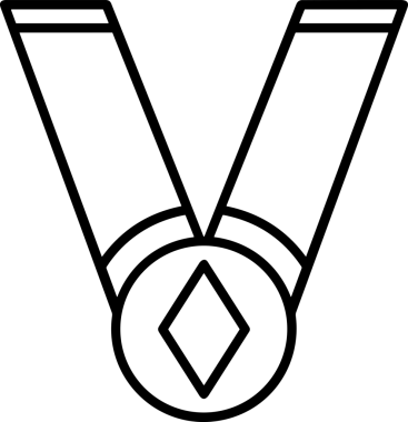 Kazanan Siyah ve Beyaz Logo Simgesi Markalaşma ve Tasarım için PNG Biçiminde