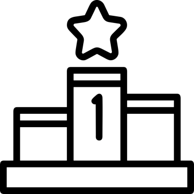 Kazanan Siyah ve Beyaz Logo Simgesi Markalaşma ve Tasarım için PNG Biçiminde