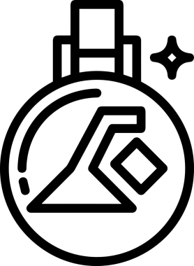 Kazanan Siyah ve Beyaz Logo Simgesi Markalaşma ve Tasarım için PNG Biçiminde