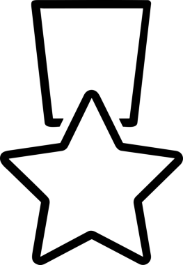 Kazanan Siyah ve Beyaz Logo Simgesi Markalaşma ve Tasarım için PNG Biçiminde