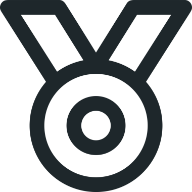 Kazanan Siyah ve Beyaz Logo Simgesi Markalaşma ve Tasarım için PNG Biçiminde