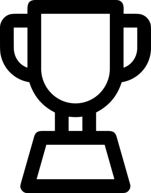 Kazanan Siyah ve Beyaz Logo Simgesi Markalaşma ve Tasarım için PNG Biçiminde