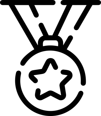 Kazanan Siyah ve Beyaz Logo Simgesi Markalaşma ve Tasarım için PNG Biçiminde