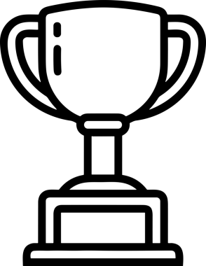 Kazanan Siyah ve Beyaz Logo Simgesi Markalaşma ve Tasarım için PNG Biçiminde