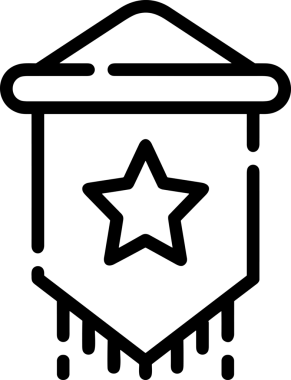 Kazanan Siyah ve Beyaz Logo Simgesi Markalaşma ve Tasarım için PNG Biçiminde