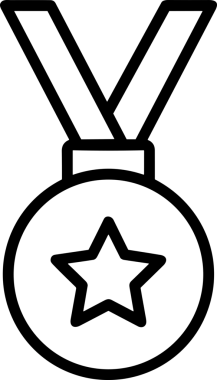 Kazanan Siyah ve Beyaz Logo Simgesi Markalaşma ve Tasarım için PNG Biçiminde