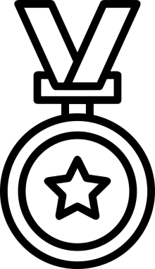 Kazanan Siyah ve Beyaz Logo Simgesi Markalaşma ve Tasarım için PNG Biçiminde