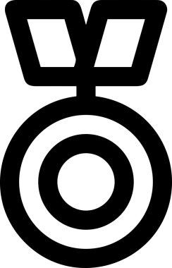 Kazanan Siyah ve Beyaz Logo Simgesi Markalaşma ve Tasarım için PNG Biçiminde