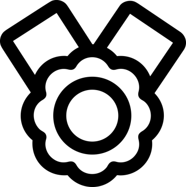 Kazanan Siyah ve Beyaz Logo Simgesi Markalaşma ve Tasarım için PNG Biçiminde