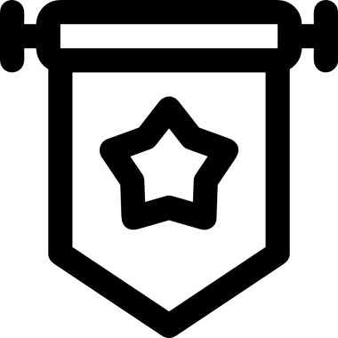 Kazanan Siyah ve Beyaz Logo Simgesi Markalaşma ve Tasarım için PNG Biçiminde
