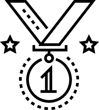 Kazanan Siyah ve Beyaz Logo Simgesi Markalaşma ve Tasarım için PNG Biçiminde