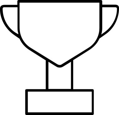 Kazanan Siyah ve Beyaz Logo Simgesi Markalaşma ve Tasarım için PNG Biçiminde