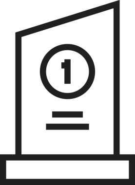 Kazanan Siyah ve Beyaz Logo Simgesi Markalaşma ve Tasarım için PNG Biçiminde