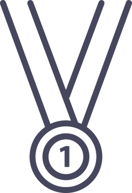 Kazanan Siyah ve Beyaz Logo Simgesi Markalaşma ve Tasarım için PNG Biçiminde