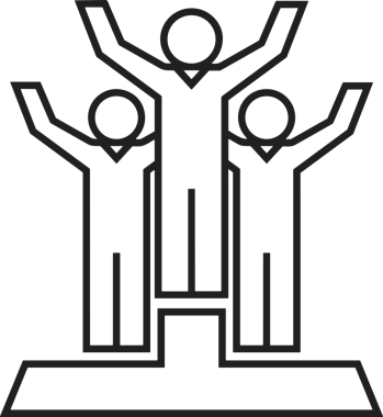 Kazanan Siyah ve Beyaz Logo Simgesi Markalaşma ve Tasarım için PNG Biçiminde