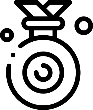 Kazanan Siyah ve Beyaz Logo Simgesi Markalaşma ve Tasarım için PNG Biçiminde
