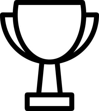 Kazanan Siyah ve Beyaz Logo Simgesi Markalaşma ve Tasarım için PNG Biçiminde