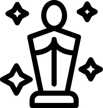 Kazanan Siyah ve Beyaz Logo Simgesi Markalaşma ve Tasarım için PNG Biçiminde