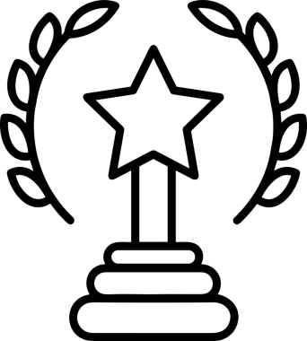 Kazanan Siyah ve Beyaz Logo Simgesi Markalaşma ve Tasarım için PNG Biçiminde