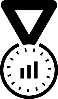 Kazanan Siyah ve Beyaz Logo Simgesi Markalaşma ve Tasarım için PNG Biçiminde