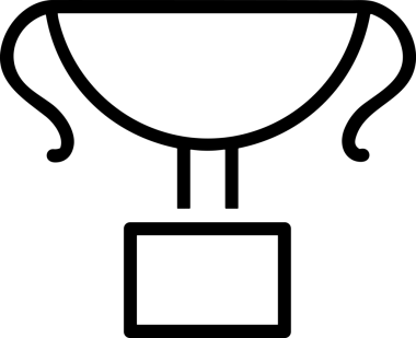 Kazanan Siyah ve Beyaz Logo Simgesi Markalaşma ve Tasarım için PNG Biçiminde