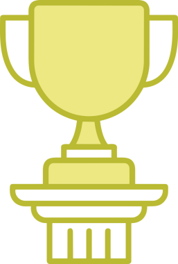 Kazanan Siyah ve Beyaz Logo Simgesi Markalaşma ve Tasarım için PNG Biçiminde