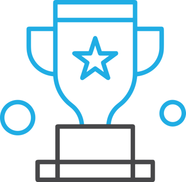 Kazanan Siyah ve Beyaz Logo Simgesi Markalaşma ve Tasarım için PNG Biçiminde