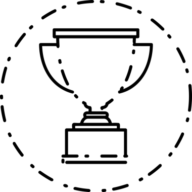 Kazanan Siyah ve Beyaz Logo Simgesi Markalaşma ve Tasarım için PNG Biçiminde