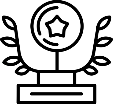 Kazanan Siyah ve Beyaz Logo Simgesi Markalaşma ve Tasarım için PNG Biçiminde