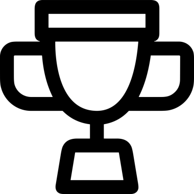 Kazanan Siyah ve Beyaz Logo Simgesi Markalaşma ve Tasarım için PNG Biçiminde
