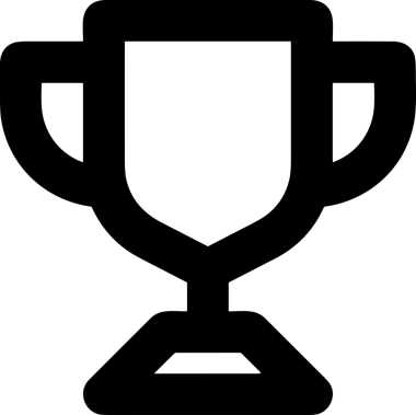 Kazanan Siyah ve Beyaz Logo Simgesi Markalaşma ve Tasarım için PNG Biçiminde
