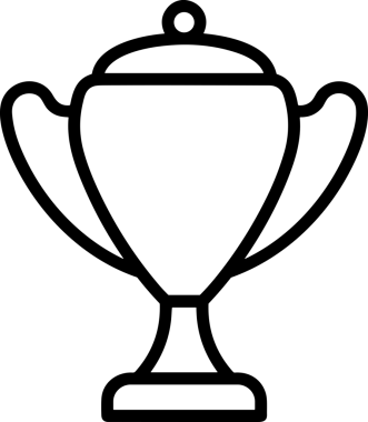 Kazanan Siyah ve Beyaz Logo Simgesi Markalaşma ve Tasarım için PNG Biçiminde