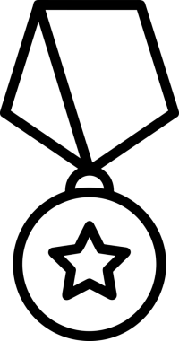 Kazanan Siyah ve Beyaz Logo Simgesi Markalaşma ve Tasarım için PNG Biçiminde