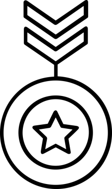 Kazanan Siyah ve Beyaz Logo Simgesi Markalaşma ve Tasarım için PNG Biçiminde