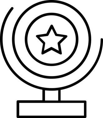 Kazanan Siyah ve Beyaz Logo Simgesi Markalaşma ve Tasarım için PNG Biçiminde