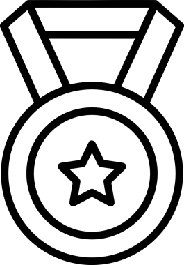 Kazanan Siyah ve Beyaz Logo Simgesi Markalaşma ve Tasarım için PNG Biçiminde