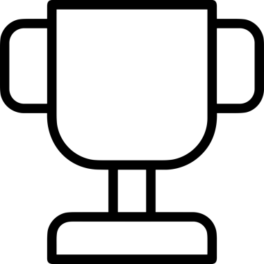 Kazanan Siyah ve Beyaz Logo Simgesi Markalaşma ve Tasarım için PNG Biçiminde