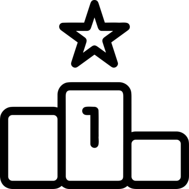 Kazanan Siyah ve Beyaz Logo Simgesi Markalaşma ve Tasarım için PNG Biçiminde