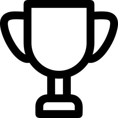Kazanan Siyah ve Beyaz Logo Simgesi Markalaşma ve Tasarım için PNG Biçiminde