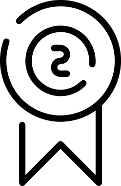 Kazanan Siyah ve Beyaz Logo Simgesi Markalaşma ve Tasarım için PNG Biçiminde