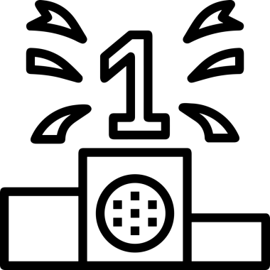 Kazanan Siyah ve Beyaz Logo Simgesi Markalaşma ve Tasarım için PNG Biçiminde