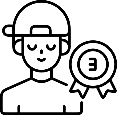 Kazanan Siyah ve Beyaz Logo Simgesi Markalaşma ve Tasarım için PNG Biçiminde