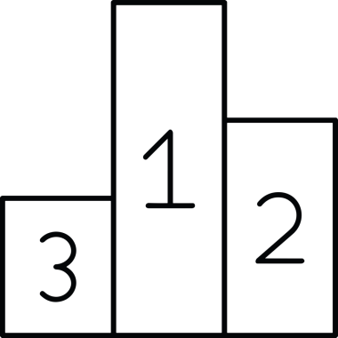 Kazanan Siyah ve Beyaz Logo Simgesi Markalaşma ve Tasarım için PNG Biçiminde