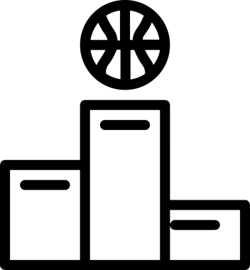 Kazanan Siyah ve Beyaz Logo Simgesi Markalaşma ve Tasarım için PNG Biçiminde