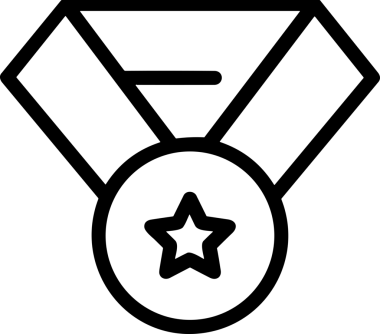 Kazanan Siyah ve Beyaz Logo Simgesi Markalaşma ve Tasarım için PNG Biçiminde