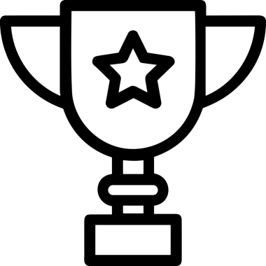 Kazanan Siyah ve Beyaz Logo Simgesi Markalaşma ve Tasarım için PNG Biçiminde