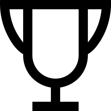 Kazanan Siyah ve Beyaz Logo Simgesi Markalaşma ve Tasarım için PNG Biçiminde