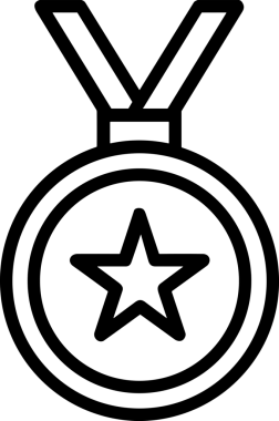 Kazanan Siyah ve Beyaz Logo Simgesi Markalaşma ve Tasarım için PNG Biçiminde