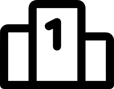 Kazanan Siyah ve Beyaz Logo Simgesi Markalaşma ve Tasarım için PNG Biçiminde