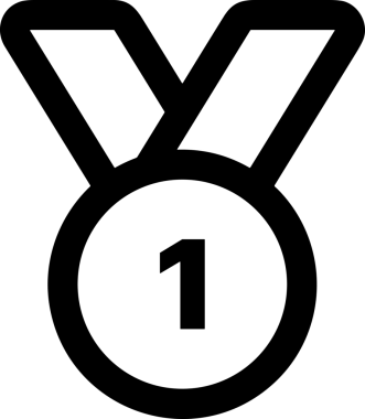 Kazanan Siyah ve Beyaz Logo Simgesi Markalaşma ve Tasarım için PNG Biçiminde